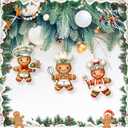 Soaoo 36 Pcs 7.9 Inch Gingerbread Cooking Christmas Outdoor Decorations Large Hanging Christmas Ornaments Double Sided Xmas Plastic Decor for Xmas Tree Office Home Yard Porch Holiday