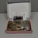 REECHO Curly Hair Extensions, 4PCS 16 inch Clip in Hair Extensions Lace Weft Short Curly Hair Extension Clip Ins Invisible Natural Hairpieces for Women, Light Brown with Blonde Highlights