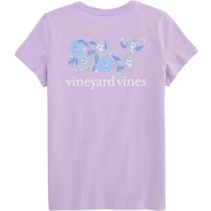 Vineyard Vines Girls' Short Sleeve Pocket Tee (Toddler/Little Kids/Big Kids) (Purple), Size 6