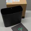 Lint Bin for Laundry Room, Magnetic Lint Trash Can for Dryer, Modern Lint Holder, Lint Box for Laundry Room Organization, Wall Mounted Trash Can for Laundry Decor (Black)