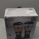 Dual-Control Cereal Dispenser Countertop, 2 Pack 2L Cereal Containers Storage with Airtight Lids, Rotating Dispenser for Pantry, Cereal, Dry Food, Candy, Rice, Grains, Coffee Bean (Double 4L)