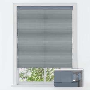 LazBlinds No Tools No Drill Cordless Cellular Shades, Light Filtering Honeycomb Shades for Home, Thermal Insulation Blinds for Windows, 21" W x 48" H, Dark Grey