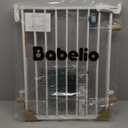 Babelio Baby Gate for Stairs, Kitchen & Doorways, 26-43" W 28" H No Bottom Bar| Easy Installation| One-Handed Operation| Auto-Close| Hardware Mount (Drill Needed) Safety Dog/Pet Gate Indoor (White)