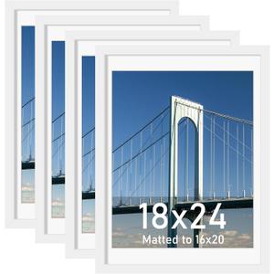 Wiscet 18x24 Poster Frame, White, 4 Pack