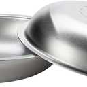 PEDAY 18/8 Stainless Steel Cat Bowls, Whisker Friendly, Human Grade, Dishwasher Safe, Easy to Clean, Pack of 2, Each Holds 2.3 Cup