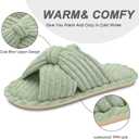JIASUQI Women's Purple Faux Fur Criss Cross Open Toe House Slippers for Women