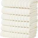 Great Bay Home Taupe Bath Towels  Luxury 100% Cotton 4 Pack 54x27 Bath Towel Set  Absorbent & QuickDry Towels for Bathroom  ZeroTwist, Combed Cotton