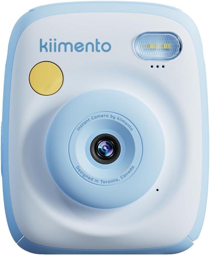 kiimento Instant Print Digital Camera, Ink-Free Thermal Printing with 4 Color-Themed Paper Options, 2.4 HD Screen, Selfie Lens, 48MP Photo, 1080p Video, 32GB Memory Card  Model P2 (Sky Blue)