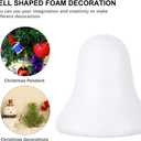 2 x STOBOK Flower Decor 20 Pcs Craft Foam Bells White Christmas Bells Polystyrene Bells Shapes for DIY Home Craft Project Christmas Tree Holiday Party Supplies 7.4cm Birthday Party Supplies