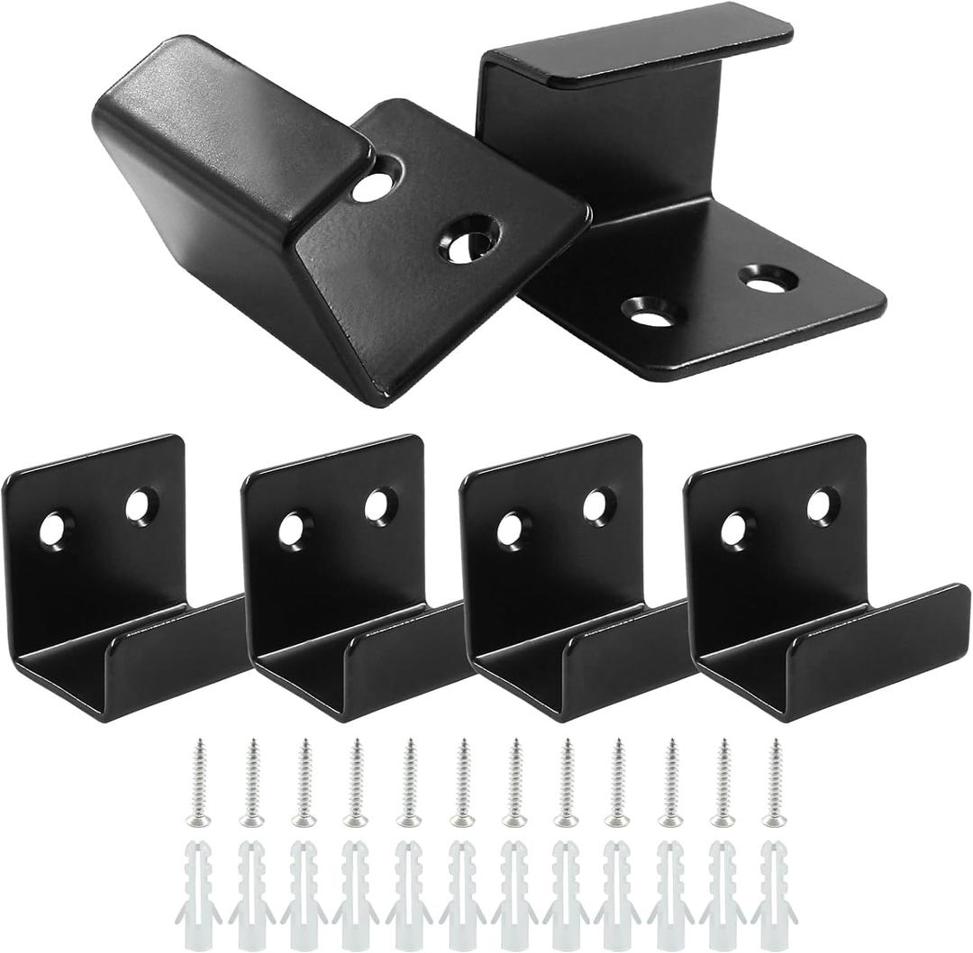 6 Pack Wall Hanger Fastener, Stainless Steel Wall Mount Brackets Hook with 25 mm Inner Width Heavy Duty Tile Hangers for Ceramic Display (Black) 6 Pack Wall Hanger Fastener, Stainless Steel Wall Mount Brackets Hook with 25 mm Inner Width Heavy Duty Tile Hangers for Ceramic Display (Black)