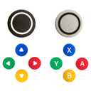 Cross D-Pad Button Caps Switch 2 Thumb Grip Caps Set, Creative Soft Joystick Covers Key Buttons Sticker Cover Caps Design for Switch 2 (Colorful)