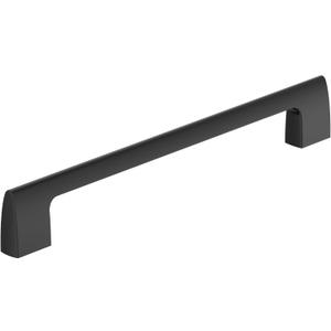 Amerock Riva 8-13/16 inch (224mm) Center-to-Center Matte Black Cabinet Pull, BP55489MB