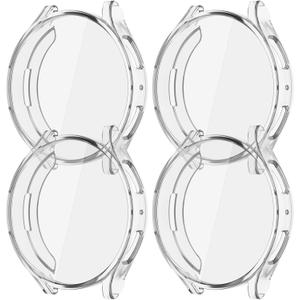 Rc-Z [4-Pack] for Samsung Galaxy Watch 7 44mm Screen Protector Case, Protective Soft TPU Face Cover Replacement Bumper Accessories for Galaxy Watch 7 44mm Women Men (Clear/Clear/Clear/Clear)