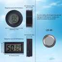 3D Printer Accessories Mini Circular and Square Hygrometer Thermometer Kit: Fahrenheit or Celsius Meter Digital LCD Monitor for DIY Enclosure Filament Spool 3D Printing Work Studio Workshop