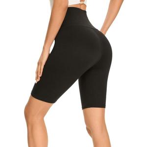2 PCS GAYHAY High Waisted Biker Shorts for Women - 8" Soft Black Spandex Shorts for Workout Volleyball Yoga Dance