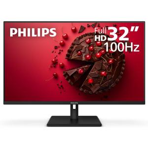 Philips 32E1N1100L 32"' Frameless Monitor, FHD 1920 x 1080, VA Panel, Adaptive-Sync 100Hz, VESA, Black