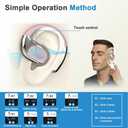 OWS AI Headphone for Multi-Language Translation, Bluetooth Earphone Support 144 Language Real-Time AI Translation, Wireless AI Earbuds Translator with App for Language Learning, Travel, Work (Pink)