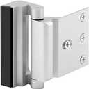 Home Indoor Security Door Lock Anti Theft Hinge Latch Lock Door Reinforcement Lock with 3 Inch Stop Reinforcement Lock Safety Tool 1 Pack Silver
