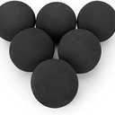 Stanbroil Ceramic Fire Balls - 5” Round Fire Stones for Fire Pit Fire Bowl and Fireplace - Set of 6, Black
