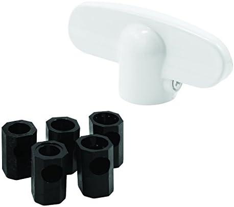Prime-Line H 3892 Operator Tee Handle, 1-1/8 In. x 2-3/8 In., Diecast, White, Universal (2 Pack)