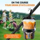 Hohean Golf Push Cart Cup Holder, Super Large Capacity, Fits Up to a 40oz Bottle, Universal Heavy Duty Golf Push Cart Accessories(1 Pack)