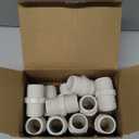 YSIL 12 Pack 3/4 Inch PVC Nipple Coupling Adapter PVC NPT Male x Male Thread for Plumbing Schedule 40