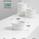 LE TAUCI Sauce Cups 2 OZ, Small Dipping Bowls, Mini Ceramic Ramekins Souffle Dishes, Sauce Dip Bowls for Charcuterie Boards, Microwave & Oven Safe, Set of 6, White