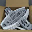 50 Pack Plastic Hangers with 16 Clips, 11-15 inch Adjustable Clothes Hanger, Durable & Non-Slip, Space Saving Coat Hangers for Pants, Jackets and Dress (Grey) (Gray)