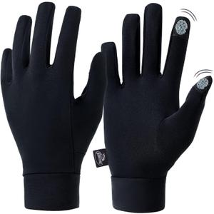 Lightweight Gloves Liner-glove liners for cold weather women and men, Thermal Touch Screen Glove Liners (Medium)