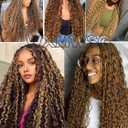 100% Human Hair Deep Wave Knotless Pre-Separated Crochet Hair feather crochet human hair extensions for Women #30 Color 18inch 120g