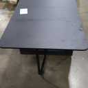 Movable Fashion Folding Dining Table Furniture Space saving Multifunctional Rectangle Dining Table and Folding Chairs 55*35 Inches, Black