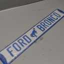 Ford Bronco Metal Wall Art - Ford Bronco Street Sign for Garage, Man Cave or Shop, Small, Color: Silver/Blue, 
Size: 20" W X 3.33" H X 0.125" D