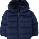 The Children's Place Baby and Toddler Boys' Medium Weight Wind-Resistant, Water-Resistant Puffer Jacket (18-24 Months, Navy)