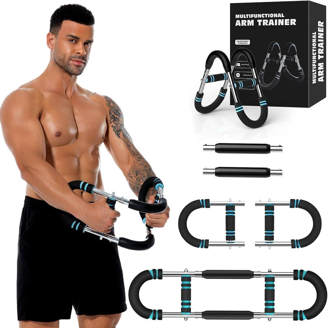 Twister Arm Trainer, Adjustable Chest Workout Equipment for Men & Women, Home Gym Strength Trainer, Muscle Builder & Strength Training for Arms, Chest (Blue, 20-60lb)