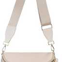 FEIBOON Spacious Nylon Crossbody Bag Bum Bag Handbags Wallets Purses Trendy Shoulder Bag for Women (beige)
