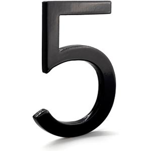 Montague Metal Products MHN-10-5-F-BK1 Floating House Number, 10 inches x 7.5 inches x 0.375 inches, Black