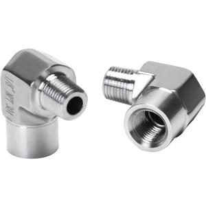 90 Degree Street Elbow - 1/8" NPT Male to 1/8" NPT Female Stainless Steel 304 Heavy Duty Forged Barstock Street Elbow Adapter Pipe Fitting (pack of 2)