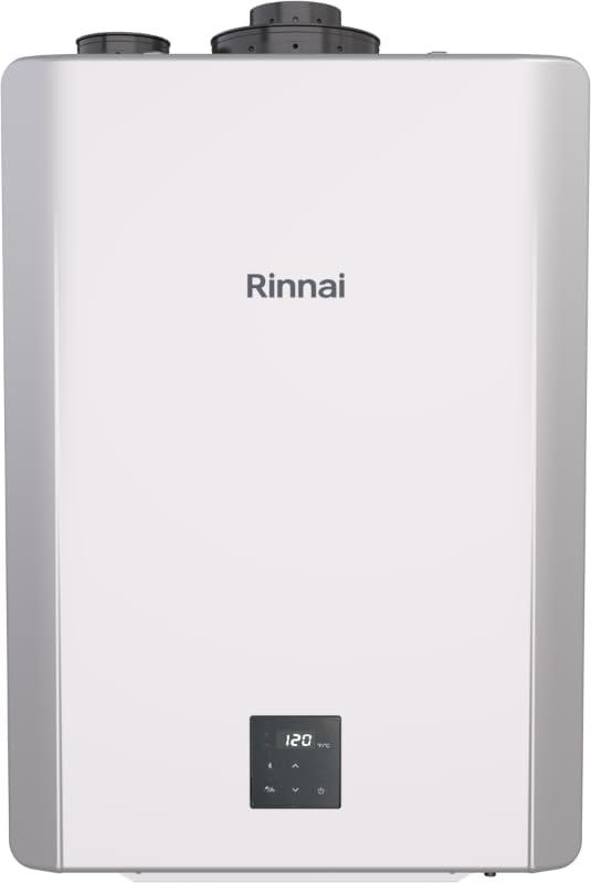 Rinnai RX199iN Condensing Smart Sense Natural Gas or Propane Tankless Water Heater, Indoor or Outdoor Water Heater, Up to 11.1 GPM, 199,000 BTU