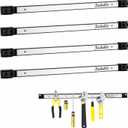 4 Pieces 18" Magnetic Tool Holder Strip, Stainless Steel Surface Tool Magnet Bar, Metal Tool Organizer Rack for Garage Organization, Easy To Install in Workshop, Mounting Screws Included