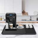 Silicone Coffee Mat, 24''x16'' Bar Mat with Detachable Dish Drying Mat - Fits Under Coffee Maker & Dish Rack