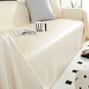 vctops Waterproof Faux PU Leather Sofa Covers for Sectional Sofa Vintage Couch Cover for Dogs Loveseat Covers Futon Cover L Shaped Cover Wipeable Couch Protector (Cream,71"x118")