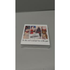 Christmas Decorations, Funny Black Cat Christmas Decorations Indoor, Xmas Tree Wooden Box Sign Gifts for Friends Family Coworkers Home Shelf Bedroom Living Room Office Halloween Desk Decor