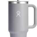 Hydro Flask 40 Oz Travel Tumbler with Handle, Lid and Straw - Insulated Stainless Steel in 40 Oz Birch