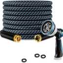 Garden Hose 25FT Lightweight Kink-Free Thick Grip Outdoor (Blue+Black)