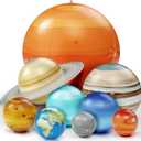 Dan&Darci Inflatable Solar System Planets for Kids - Science Toys - Boys Room Decor Ceiling - Space Birthday Gifts - Outer Space Themed Party Decorations - Astronomy Gifts 5-7 6-8 8-12 Years Classroom
