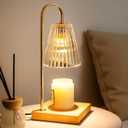Candle Warmer Lamp with Timer Dimmer, Birthday Gifts for Mom Women Friend Sister, House Warming Gift New Home, Vintage Clear Wax Melt Warmer, Dorm Room Office Apartment Home Decor
