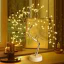 Hbaushun 20" Tabletop Bonsai Tree Light, 108 LED Fairy Light Spirit Tree, Battery/USB Operated, Touch Sensor Switches, DIY Artificial Tree Lamp for Bedroom Desktop Christmas Room Decor (Warm White)