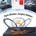 TORRAS 360 Spin Magnetic Stand for Galaxy Z Fold 7 Case with S Pen Holder, [MIL-Grade Hinge Protection] [Fit for Magsafe] [360 Kickstand & Ring Holder], Armor Slim for Samsung Galaxy Z Fold 7, Black