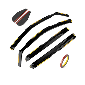 PSLER 4PCS Side Window Vent Visor Window Deflectors for Dodge RAM 2500 3500 Crew Cab 2019 2020 2021 2022 2023 2024 2025 Car Accessories Rain Guards Window Visors Vent Deflector