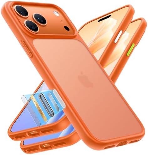 TORRAS for iPhone 17 Pro Case, Beyond Military-Grade Protection, Camera Control Button, DIY Buttons, Translucent Matte Slim Thin Shockproof Hard Back Anti-Scratch case for iPhone 17 Pro, Cosmic Orange